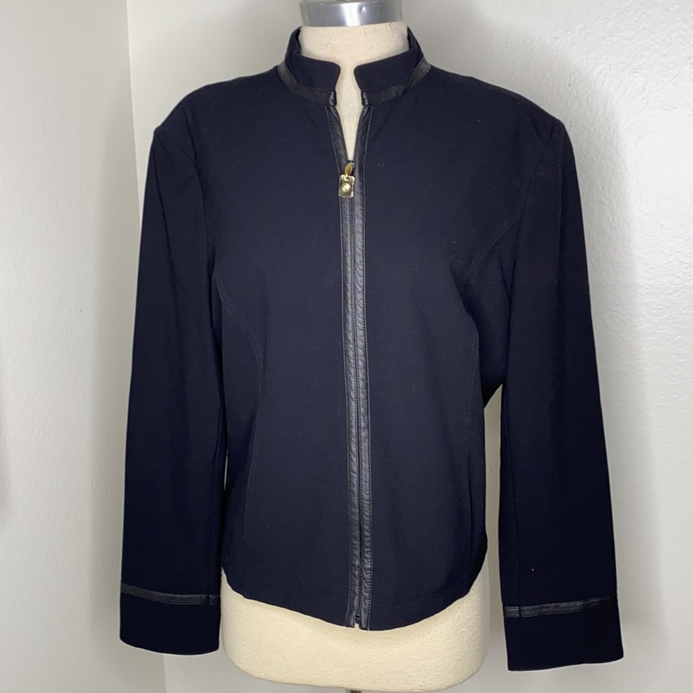 St John Black Blazer Jacket L